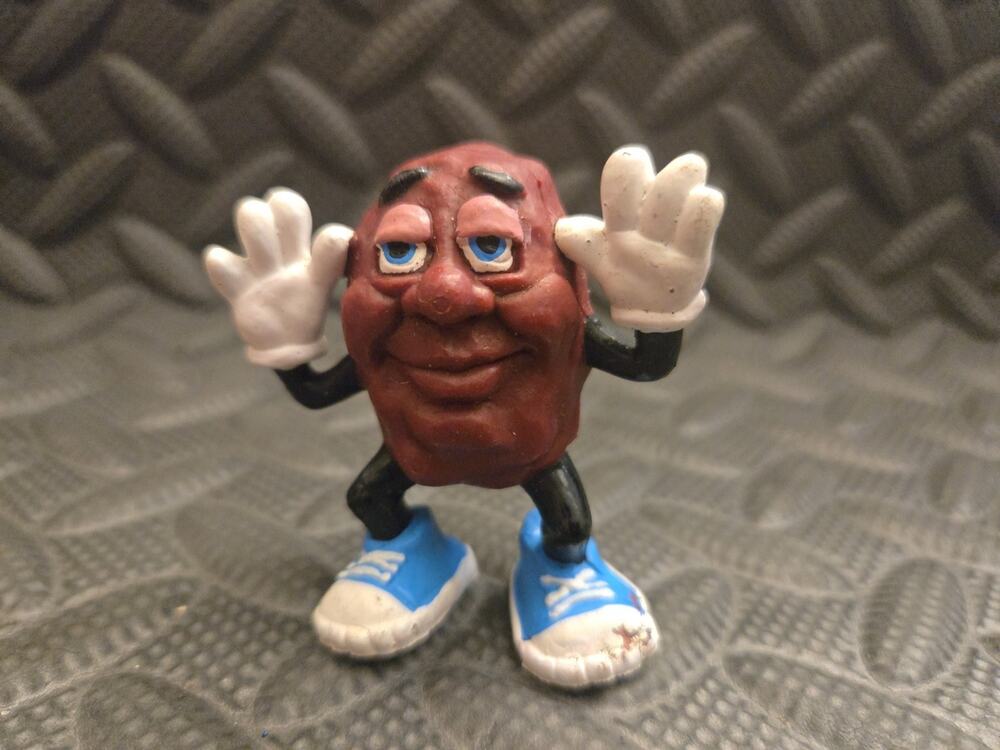Vintage California Raisins Waving PVC Figure Blue Shoes Applause 1987